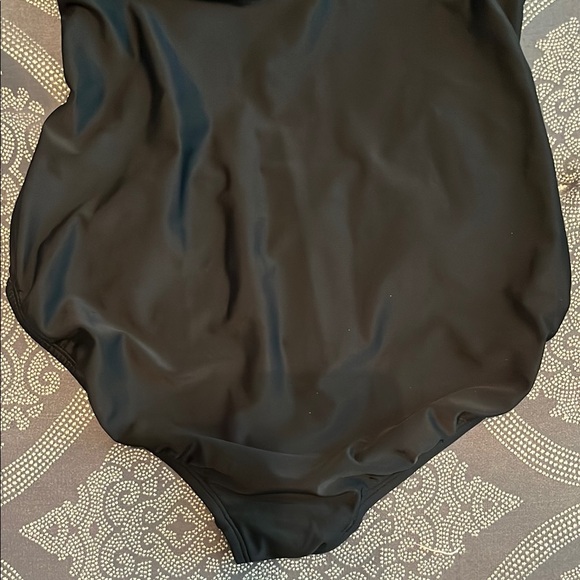 Black Ruffled One-Piece Swimsuit - Picture 4 of 6